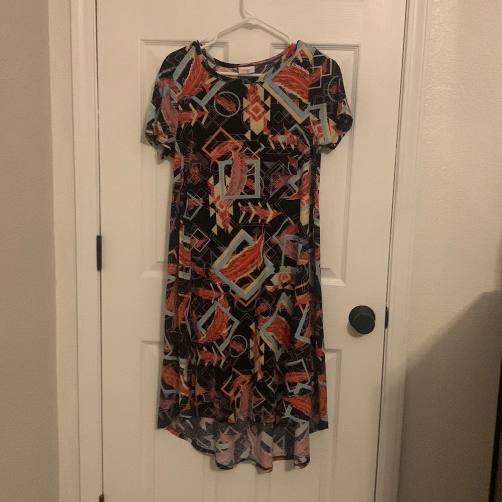 LulaRoe feather dress with pocket